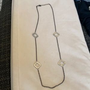 Silver long necklace